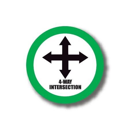 Ergomat 12in CIRCLE SIGNS - 4-Way Intersection DSV-SIGN 144 #0295 -UEN